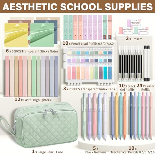 62PCS Aesthetic Back to School Supplies w (62 Count)