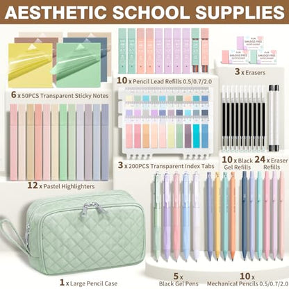62PCS Aesthetic Back to School Supplies w (62 Count)