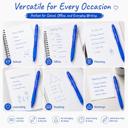 Blue Erasable Gel Pens (24 Count)