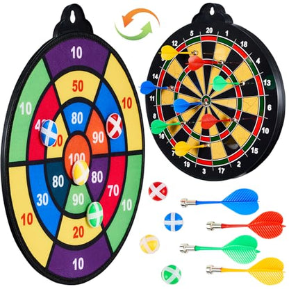2in1 Magnetic Dart Board for Kids Adult (24 Count)