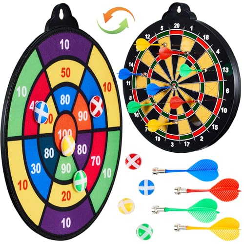 2in1 Magnetic Dart Board for Kids Adult (24 Count)