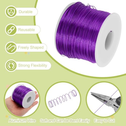 20 Gauge Anodized Aluminum Craft Wire 771 Ft 0.8mm Purple