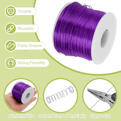 20 Gauge Anodized Aluminum Craft Wire 771 Ft 0.8mm Purple