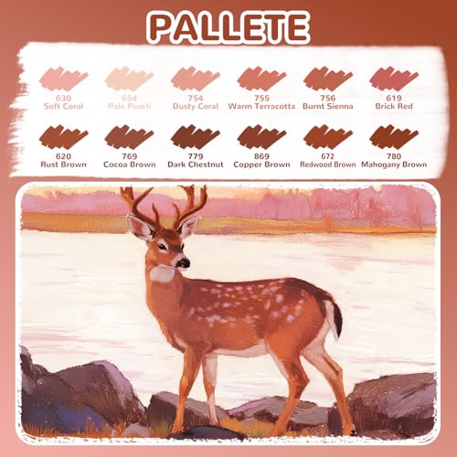 12 Skin Tone Acrylic Paint Markers (12 Count)