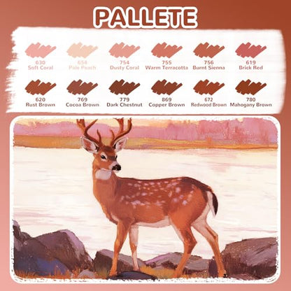 12 Skin Tone Acrylic Paint Markers (12 Count)