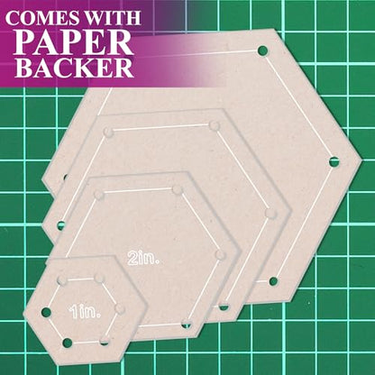 Hexagon Quilting Template Set (4 Count)