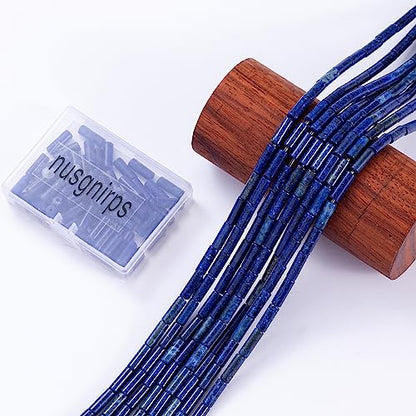 Natural Lapis Lazuli Cylinder Tube Beads 4x13mm 38cm (28 Count)