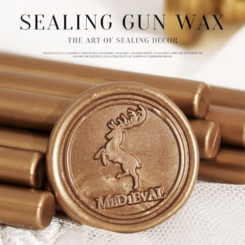 Classic Antique Gold Sealing Wax Stick for Mini Glue Gun (16 Count)