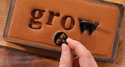 Press in Letters and Numbers Stone Concrete Stamps