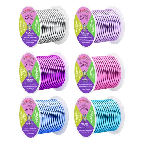 8 GA Turquoise Pink Assorted Anodized Aluminum Craft Wire