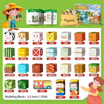 Magnetic Blocks Building Toys for Kids Ages 4 (100 Count)