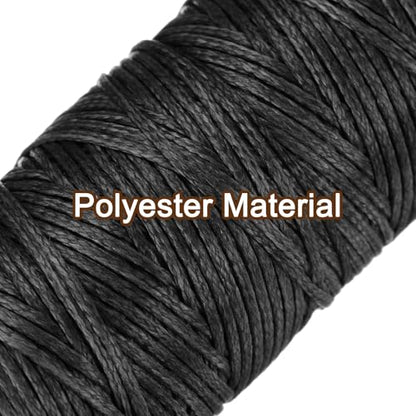 Leather Sewing Waxed Thread 55 Yards 0.8mm Black