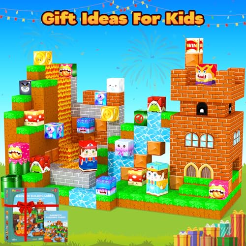 Magnetic Blocks Kids Toys & Games (100 Count)
