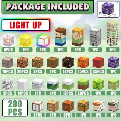 200pcs Magnetic Blocks for Boys Girls 3+ (200 Count)