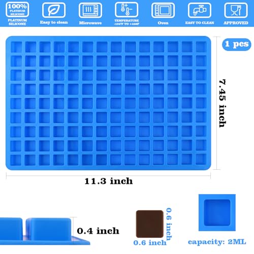 126 Cavities Square Candy Silicone Molds