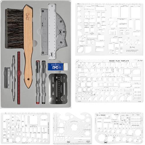 Professional Drafting Tools & Geometry Set with Case