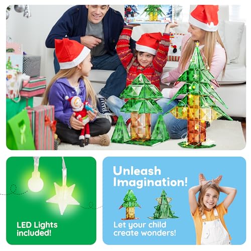 106pc Magnetic Tiles LED Light