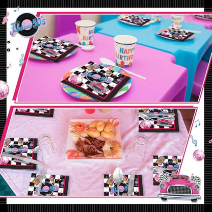 60 Pcs 50s Cocktail Paper Napkins 6.5 x 6.5 Inches (60 Count)