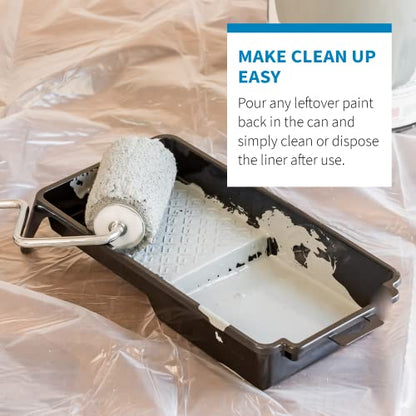 PD 4 Inch Paint Roller Tray and Liner Bundle