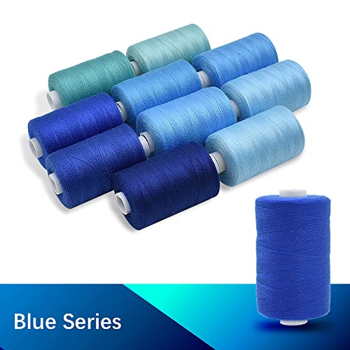 Sewing Thread 10 Color Sewing Industrial Purpose 1000 Yards Per Spool 40S (30000 Foot)