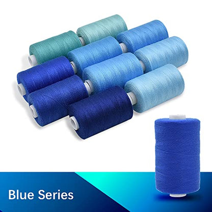 Sewing Thread 10 Color Sewing Industrial Purpose 1000 Yards Per Spool 40S (30000 Foot)
