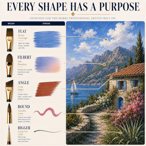 40PCS Paint Brushes Set (40 Count)
