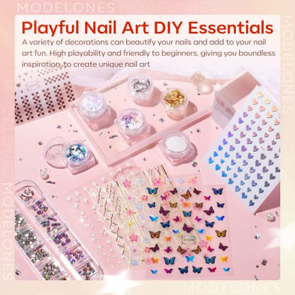 Poly Nail Gel Kit 8 Fall Colors with 48W UV