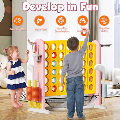 Giant 4 in-A-Row Connect Game Set, Yellow