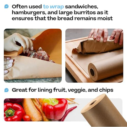 Brown Freezer Paper Roll 18" x 1800" (270 Sq Ft)