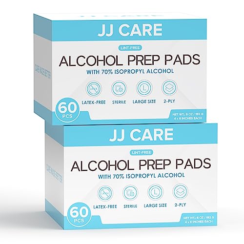 Large Alcohol Prep Pads [Pack of 120] (120 Count)