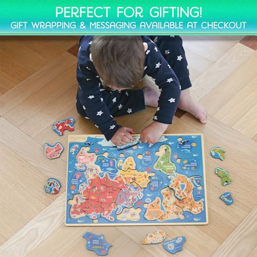 World Map Wooden Puzzle