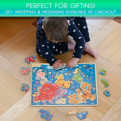 World Map Wooden Puzzle