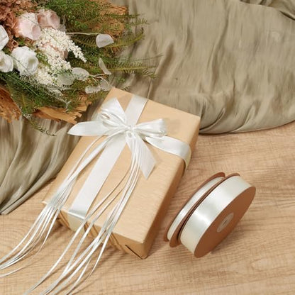White Satin Ribbon 1.5 inch x 50 Yards