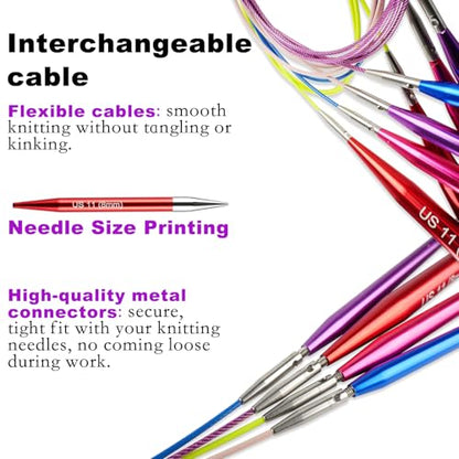 Interchangeable Circular Knitting Needles Set