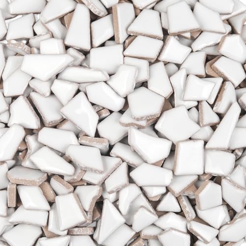 White Ceramic Mosaic Tiles for Crafts