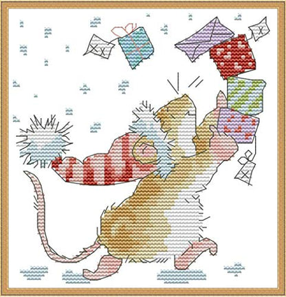 Stamped Cross Stitch Kits 11CT 9.5X9.5 inch Pre