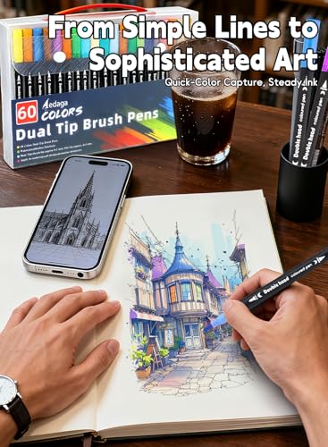 80 Colors Dual Tip Brush Pens