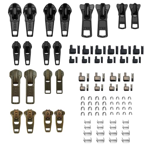 Zipper Repair Kit PRO Upgrade for YKK Metal (56 Count)