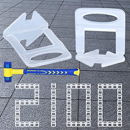 Tile Leveling System Clips Spacers Tile Leveler Clips DIY Tile Leveler Spacers 2100 Pcs 1 (1000 Count)