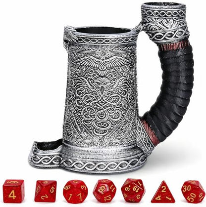 Dice Tower Mug DND Dice Roller Tower with 7 PCS Dice Set