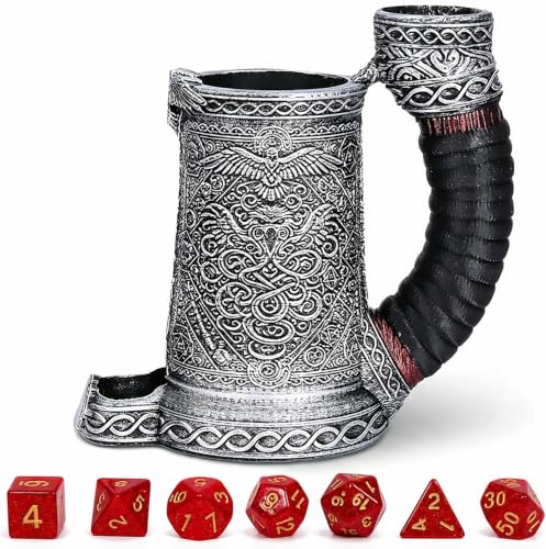 Dice Tower Mug DND Dice Roller Tower with 7 PCS Dice Set