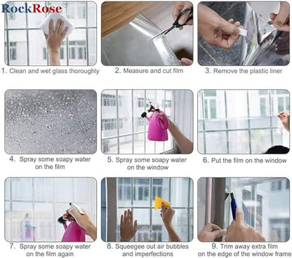 UV 99% VLT 50% Security and Safety 4 Mil Color Window Film Shatterproof Anti Shatter Tempered Glass Film for Home and Office Windows 60 in x 100 FT (6000 Sq Ft)