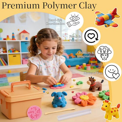 175 Pcs Polymer Clays 80 Bright Colors Oven Bake Clay Non