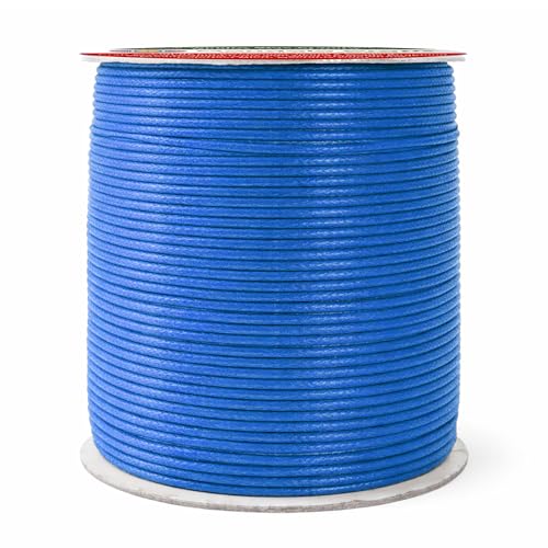 2mm Sapphire Blue Waxed Cord