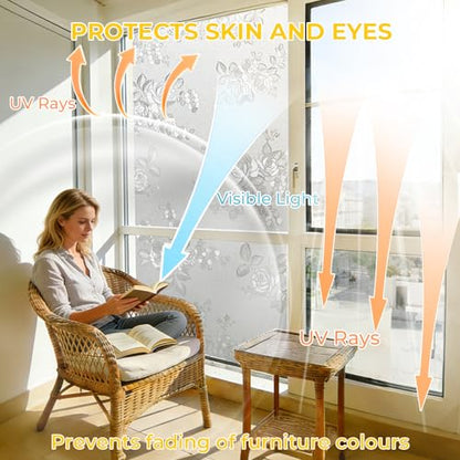 Window Privacy Film Decorative for Front Door