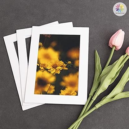 Mat Board Center 10 Pack 5x7 Photo Mats for 4x6 Picture