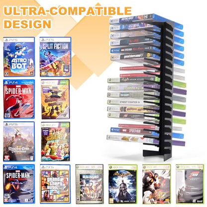 8 Pack Video Game Case Storage Wall Mount (144 Count)