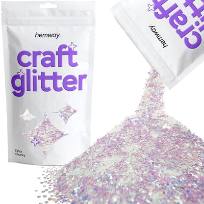 Craft Glitter Mother of Pearl Iridescent 100g Extra Chunky Glitter (3.5 Ounce)