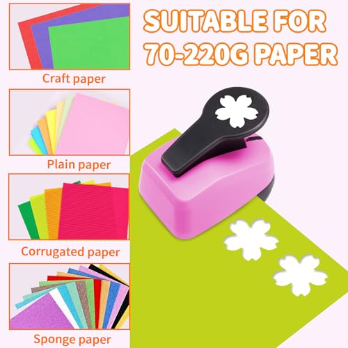 Flower Paper Punch Flower Hole Punch 1 inch Sakura Shape Hole Puncher for Paper Crafts Cherry Blossom Craft Punches for Scrapbook DIY Papers Projects