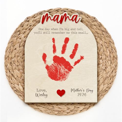 DIY Mama Handprint Wooden Sign